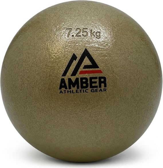 Amber Athletic Gear Cast Iron Shot Put, 3lbs to 16lbs, Color May Vary