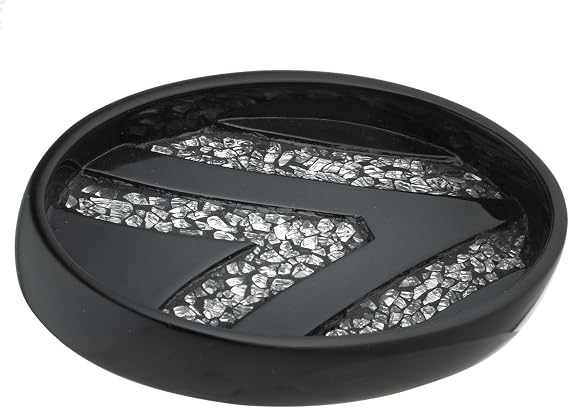 Popular Bath Sinatra Modern Bath Soap Dish Modern Classic Contemporary Decorative Beautiful Designs Bathroom Decor for Home Luxury Bath, Black