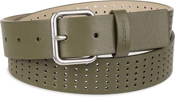 Dickies Women's Multi-Perforated Casual Belt with Square Harness Buckle