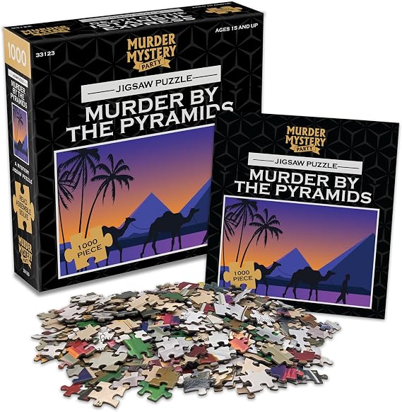 Murder by the Pyramids 1000-Pc Murder Mystery Jigsaw Puzzle Adults Ages 15+