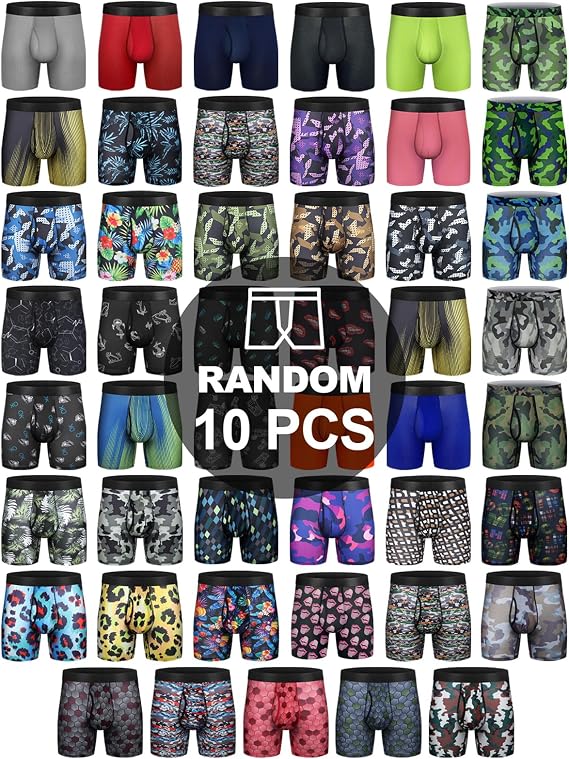 Men Boxer Briefs Mesh Knit Fast Dry Performance Sport Underwear No Ride-up Athletic Boxer Brief for Men