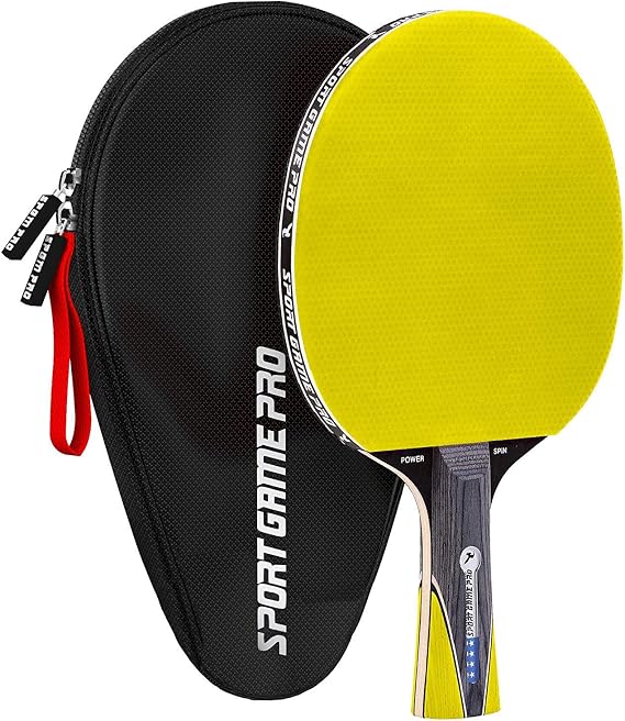 Ping Pong Paddle with Killer Spin + Case for Free - Professional Table Tennis Racket for Beginner and Advanced Players - Improve Your Ping Pong Skills with JT Ping Pong Paddle Set