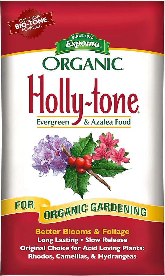 Espoma Organic Holly-Tone 4-3-4 Natural & Organic Evergreen & Azalea Plant Food; 36 lb. Bag; The Original & Best Fertilizer for All Acid Loving Plants Including Rhododendrons & Hydrangeas