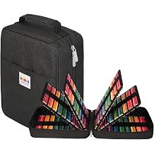 JAKAGO Large XXL Pencil Case with 270 Slots Pen Storage, Waterproof Pen Bag for Watercolour Pencils & Markers & Gel Pens, black, XXL, pencil case