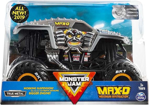 Official Monster Jam Max D Monster Truck Diecast Vehicle 1:24 Scale