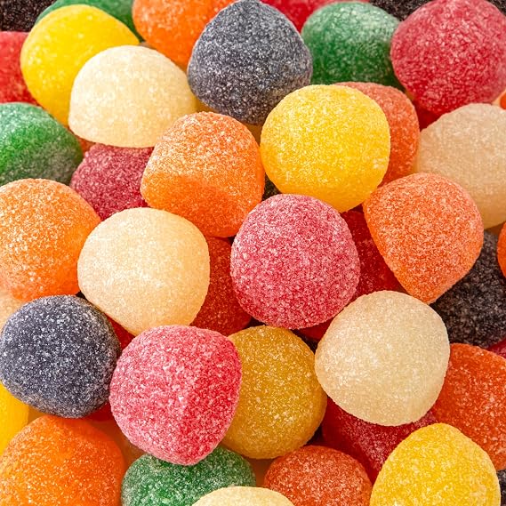 Gum Drops, Giant Gumdrops Jelly Candy, Fruit & Licorice Flavors, 2 Lb Bag