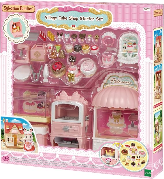 Sylvanian Families 5807 Baking Set + 30 Accessories Dive into The Sylvanian Family Miniature Figurines Toy for Children Aged 3 and Above