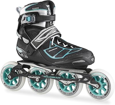 Rollerblade New 2015 Tempest W 100C Premium FitnessRace Skate with 4x100mm Supreme Wheels - SG9 Bearings