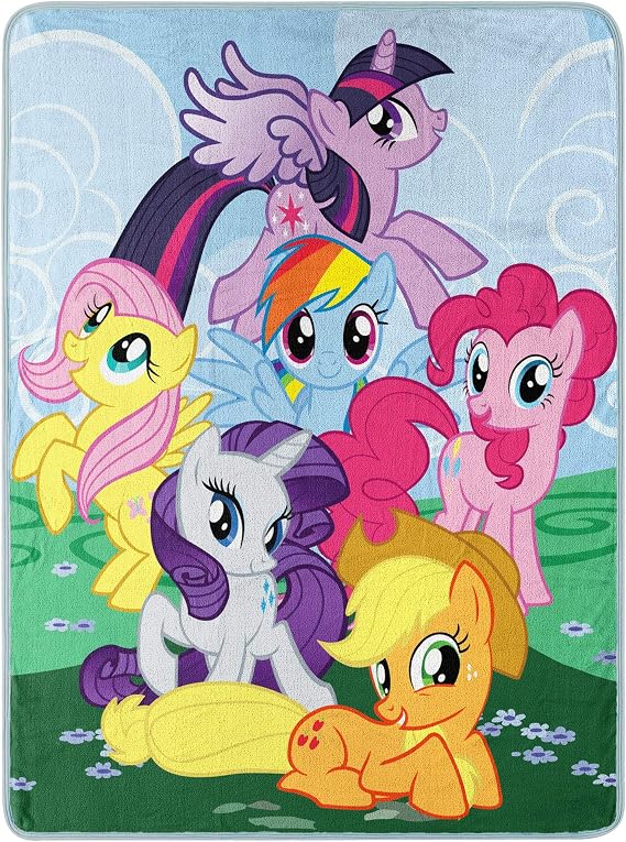 Northwest My Little Pony Micro Raschel Throw Blanket, 46" x 60", Join The Herd