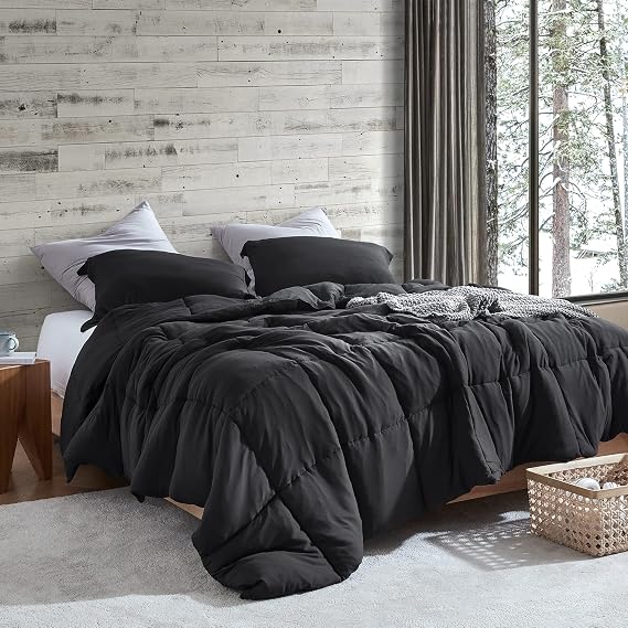 Better Than Butter Coma Inducer Oversized Queen Comforter Set, Black | Experience Coma Worthy Sleep with Silky Soft Extra Large Bedding