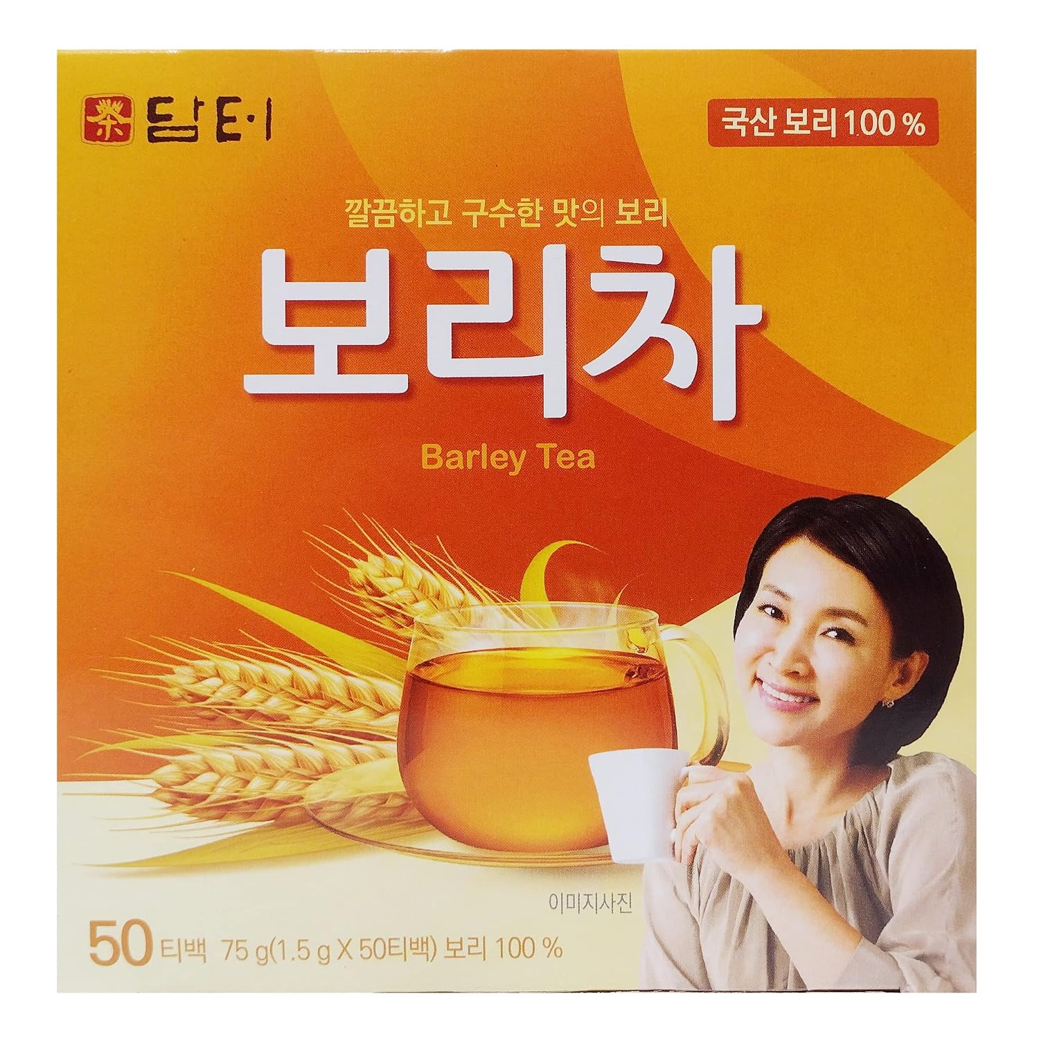 DAMTUH Korean Traditional Tea Barley Tea - 100% Pure Barely Tea, caffeine-free 50 Tea Bag x 1.5 g