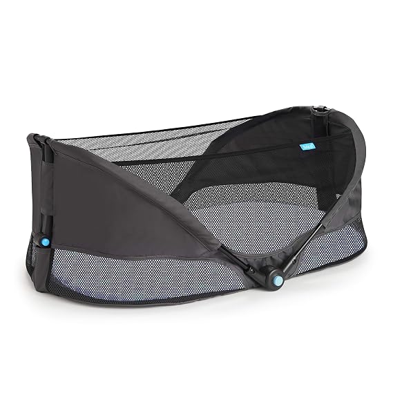 Munchkin Brica Baby Travel Pod, Infant and Baby Travel Essential for Flying and Car Travelling, Easy Setup, Portable, Grey