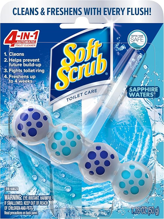 Soft Scrub 4-in-1 Toilet Care, Sapphire Waters, 50 Gram