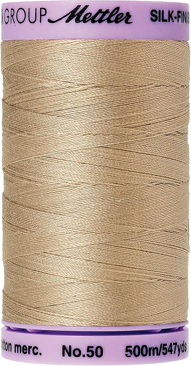 Mettler Silk-Finish Solid Cotton Thread, 547 yd/500m, Straw
