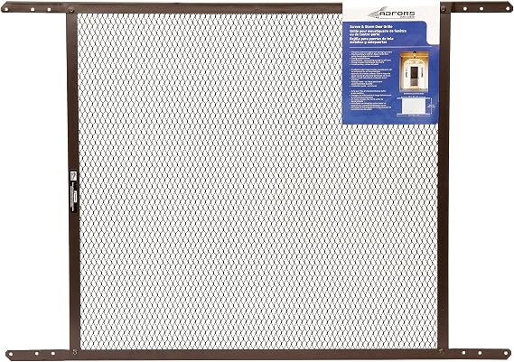 Saint-Gobain ADFORS Brown Screen & Storm Door Grille, 24 Inches x 34 Inches - Durable Door Grille for Added Protection, Pet-Friendly - Brown