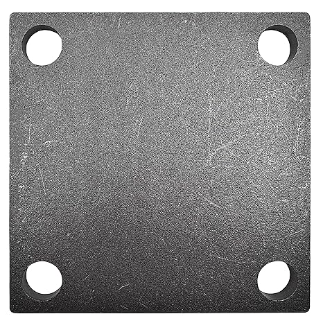Weldable Square Steel Baseplate 3 Inch Steel Plate Laser Cut A36 Grade, 4mm Thick Heavy Duty 10 Pieces