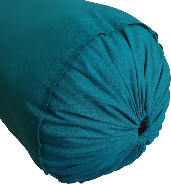 Saffron Bolster Cover 8" Diametr (20 cm Diameter) (Teal Blue, 8x36 (20 cm x 91 cm))
